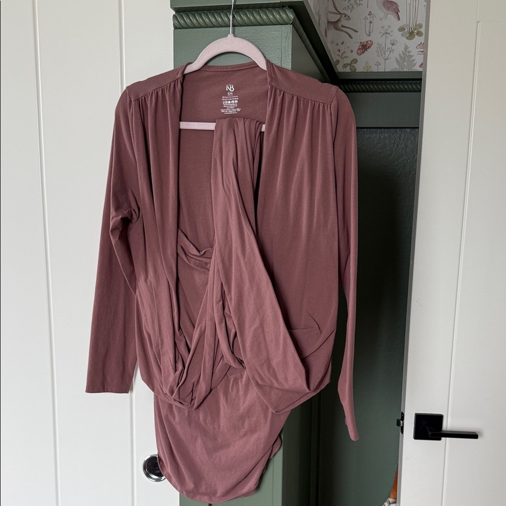 Kindred Bravely Organic Cotton Skin to Skin Long Sleeve Wrap Top